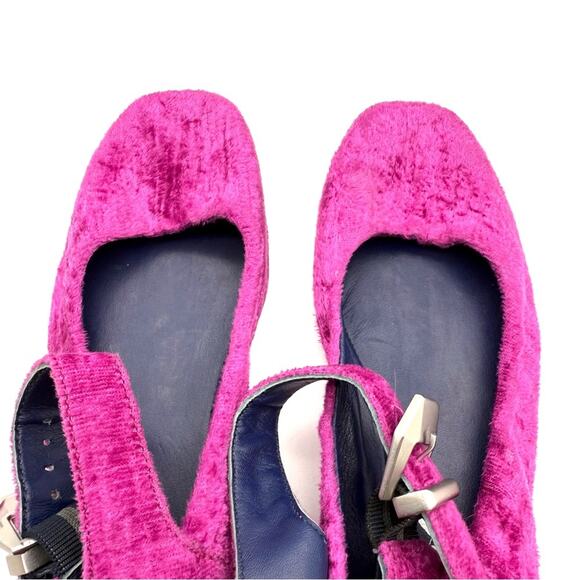 Free People Velvet Mystic Mary Jane Flat Fuchsia Fizz EU 37.5 - Picture 10 of 11